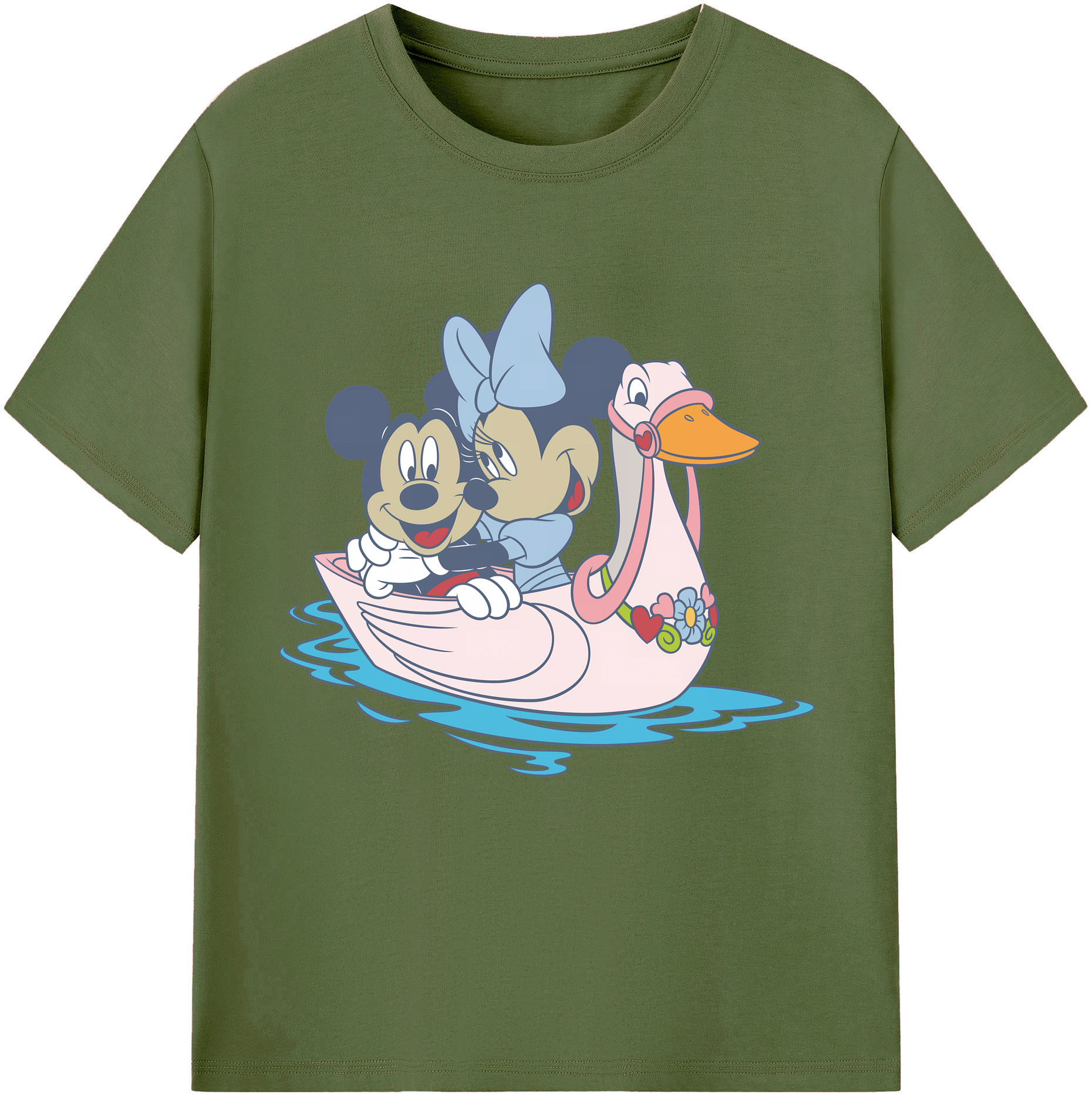 （画像用） ミッキーマウス Mickey Mouse 綿100％半袖Tシャツ（フロントプリント）
